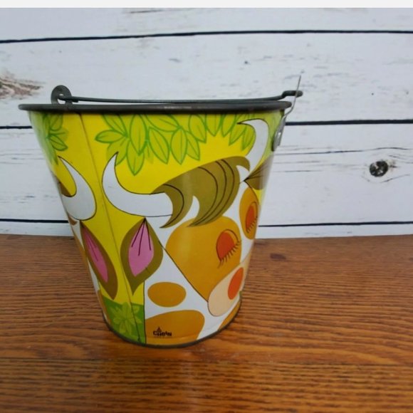Chein Vintage Toy Bucket Pail Cow Farmhouse Decor - Picture 8 of 9